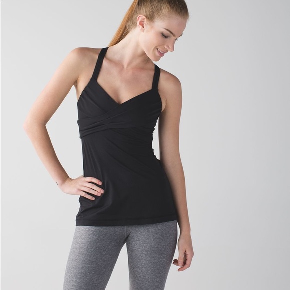 lululemon athletica Tops - Lululemon black wrap it up tank